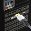 Кабель DisplayPort v1.4 (DP1.4) - 8K 60Гц / 4K 144Гц / 2K 165Гц, поддержка HDR, 32.4 Гбит/с, 0.5 метра, в оплетке, серый