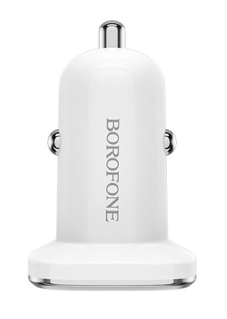 Автомобильное зарядное устройство USB BOROFONE BZ12A, 1 USB QC3.0, белый