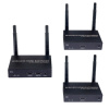 Удлинитель сигнала HDMI по Wi-Fi до 100 метров, активный, FullHD 1080p, комплект 1 передатчик + 2 приемника, черный