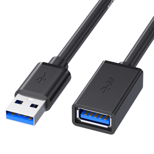 Кабель - удлинитель USB3.0, папа-мама, экранированный, 1 метр, черный