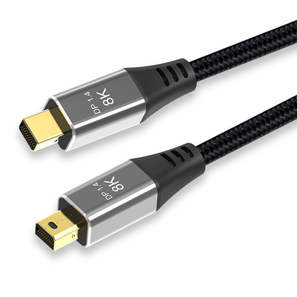 Кабель Mini DisplayPort v1.4 (mDP1.4)  – 8K 60Гц / 4K 144Гц, оплетка, 2 метра