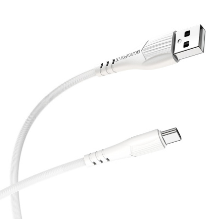 Зарядный USB дата кабель BOROFONE BX37 Type-C , 3.0A, 1м, белый