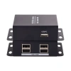 Удлинитель USB2.0 1х4 по оптическому SC кабелю до 20км, комплект, черный