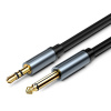 Кабель jack 6.35mm - jack 3.5mm (AUX) PRO, папа-папа, 1.5 метра, черный