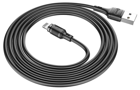 Зарядный магнитный USB дата кабель HOCO X52 Lightning, 2.4A, 1м, черный