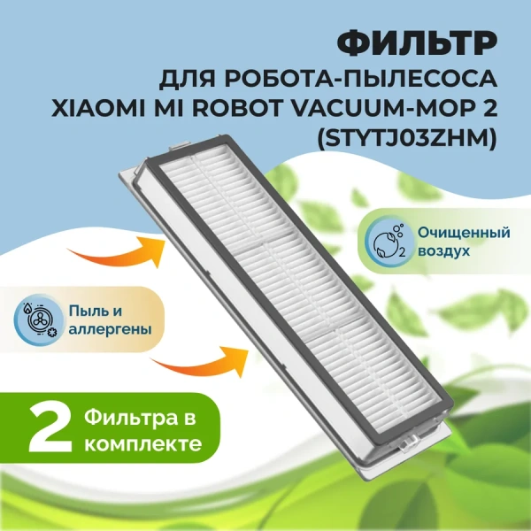 Фильтры для робота-пылесоса Xiaomi Mi Robot Vacuum-Mop 2 (STYTJ03ZHM), 2 штуки