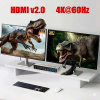 Адаптер - KVM-переключатель 4×2 HDMI v2.0 – 4K 60Гц, USB3.0, jack 3.5 мм + MIC, алюминий