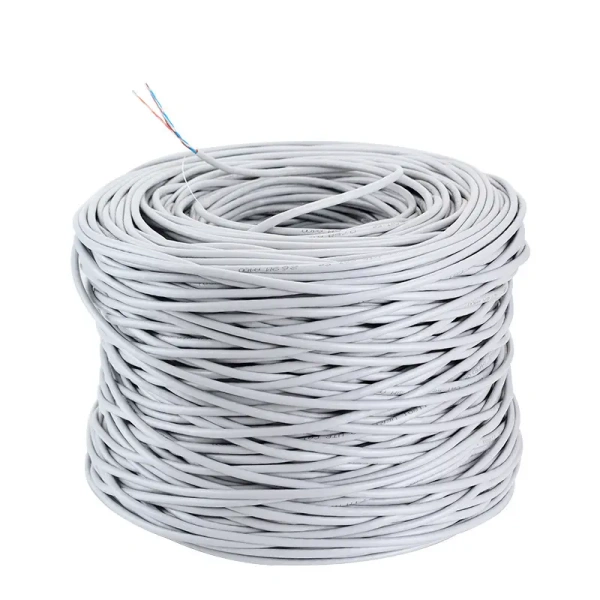 Сетевой кабель - витая пара - патчкорд UTP(LAN RJ45) CAT-5E POE 0.45мм, метраж от 1 до 300 метров, светло-серый