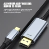 Кабель USB 3.1 Type-C – DisplayPort v1.4 (DP1.4) – 8K 60Гц / 4K 144Гц / 2K 240Гц, алюминий, двойное экранирование, 2 метра