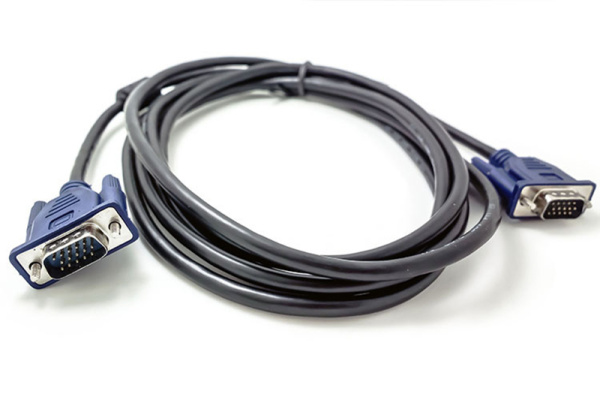 Кабель VGA - VGA 3+5, папа-папа, 1,5 метра, черный