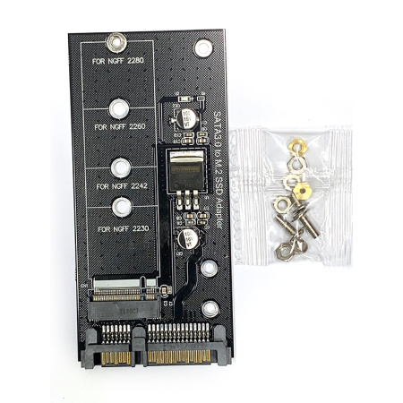 Адаптер - переходник SATA3.0 - M.2, черный