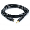 Кабель jack 3.5mm (AUX), папа-мама, 15 метров, черный