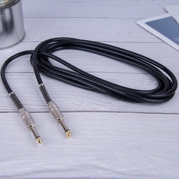 Кабель jack 6.35mm (AUX) PRO, папа-папа, 3 метра, черный