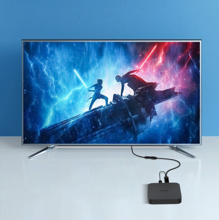 Кабель HDMI - DisplayPort - USB, UltraHD 4K, папа-мама, 17см, черный