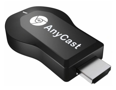 Адаптер - донгл - HDMI WiFi-приемник Anycast M18 Plus для подключения смартфона к телевизору, FullHD, однодиапазонный - 2.4GHz, черный