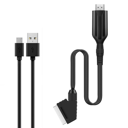 Кабель - переходник HDMI на SCART, черный