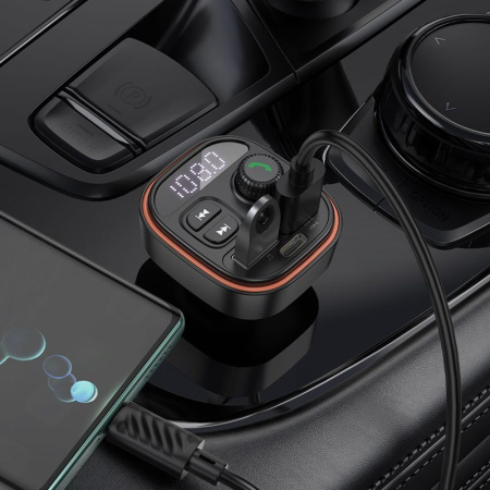 Автомобильный Bluetooth FM-модулятор - MP3 плеер BOROFONE BC59, черный