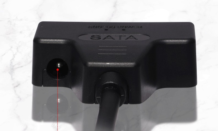 Адаптер - переходник - кабель SATA - USB3.0 для жесткого диска SSD/HDD 2.5″/3.5″ с разъемом питания, ver.03, черный