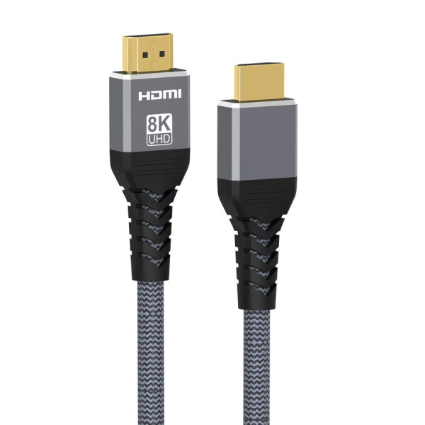 Кабель HDMI v2.1 Premium PRO UltraHD 8K 60Гц / 4K 120Гц, поддержка HDR, ARC, 48 Гбит/с, в оплетке, 10 метров