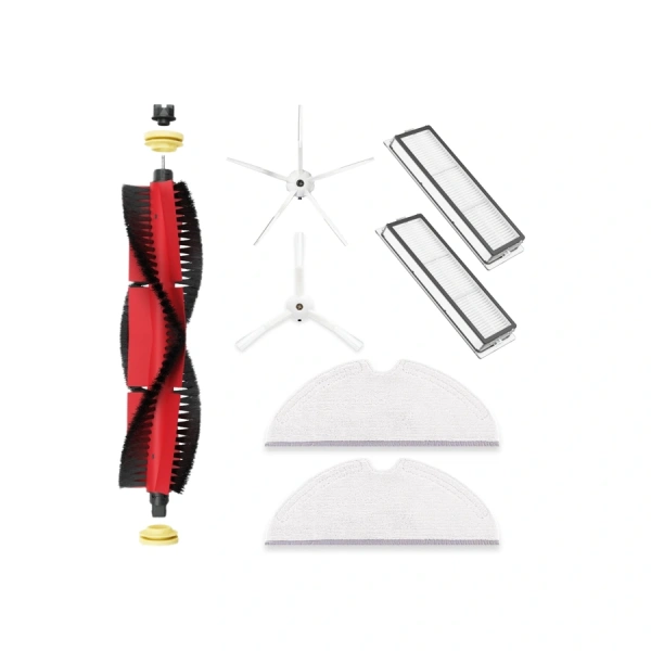 Набор аксессуаров Medium для робота-пылесоса Roborock S55, основная щетка с роликами, белые боковые щетки