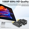 Удлинитель сигнала HDMI по витой паре RJ45 (LAN) MINI до 60 метров, активный, FullHD 1080p, комплект, черный