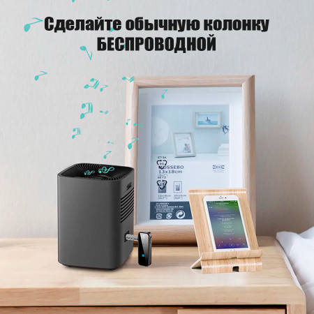 Аудио адаптер C28 приемник-передатчик (TX/RX) Bluetooth v5.3 - AUX 3.5мм, для дома и автомобиля, громкая связь (handsfree)