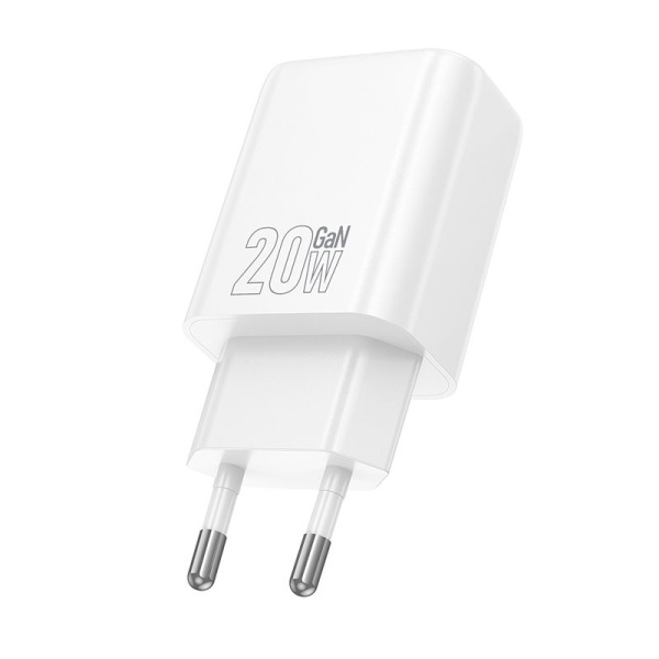 Зарядное устройство сетевое - блок питания HOCO N60, USB Type-C PD20W, белый