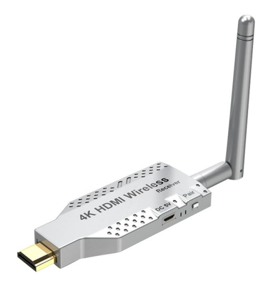 Приемник удлинителя сигнала HDMI по Wi-Fi до 50 метров, активный, UltraHD 4K
