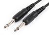 Кабель jack 6.35mm (AUX), папа-папа, 10 метров, черный