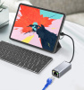 Адаптер - переходник USB Type-C / USB Type-A - RJ45 (LAN) до 1000 Мбит/с, серый