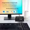 Адаптер - 4-х портовый KVM-переключатель HDMI2.0 4K60Гц USB2.0/USB-C, черный
