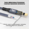 Кабель USB3.2 Type-C чип E-Marker, 4K 60Гц, PD 100W (20V/5A), 20 Гбит/с, экранирование, оплетка, папа-мама, 5 метров
