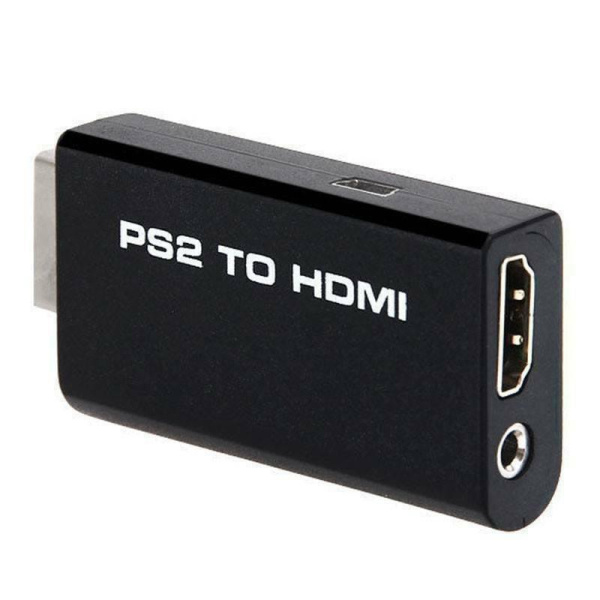 Адаптер - переходник PS2 - HDMI + jack 3.5mm (AUX), черный
