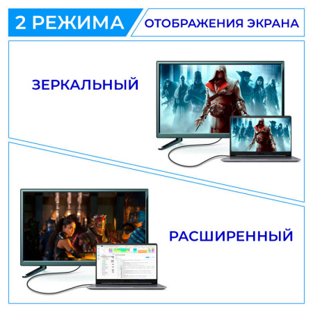 Адаптер - переходник USB3.1 Type-C – DisplayPort v1.4 (DP1.4) – 8K 60Гц / 4K 144Гц / 2K 240Гц, 32.4 Гбит/с, 12 бит, алюминий, 15 см