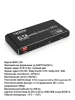 Сплиттер - разветвитель 1×4 HDMI 2.0b – 4K 60Гц, HDCP 2.2, HDR, Scaler (EDID), алюминий, черный