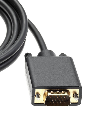 Кабель DisplayPort - VGA, FullHD 1080p, папа-папа, 1,8 метра, черный