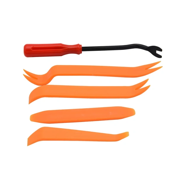 Лопатки для разборки внутренней обшивки автомобиля - инструмент для съемки пластиковых элементов авто, двери, багажник, потолок, набор 5 предметов