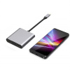 Адаптер - переходник USB3.1 Type-C - 2х HDMI - USB3.0 - USB3.1 Type-C, серый