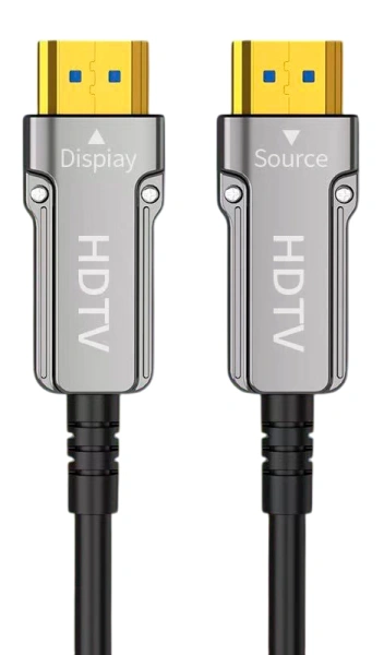 Кабель оптический HDMI v2.2 UltraHD 16K 60Гц / 8K 120Гц / 4K 144Гц, поддержка HDR, ARC, 96 Гбит/с, 10 метров, черный