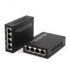 Медиаконвертер - удлинитель - коммутатор оптический 4xRJ45 10/100MB - 1xSC до 20км одномодовый одноволоконный, комплект