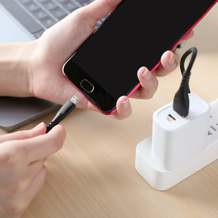 Зарядный USB дата кабель BOROFONE BX37 MicroUSB, 2.4A, 1м, черный