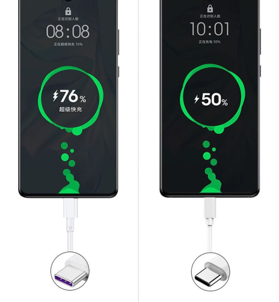 Зарядный USB дата-кабель Type-C для сверхбыстрой зарядки, 5.0A, 1,5 метра, белый