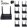 Удлинитель HDMI сигнала по Wi-Fi до 200 метров, UltraHD 4K, 1 приемник + 8 передатчиков