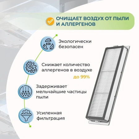 Фильтры для робота-пылесоса Xiaomi Mi Robot Vacuum-Mop (STYTJ01ZHM), 2 штуки