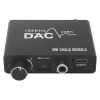 Адаптер - переходник, аудио-преобразователь с оптики (Toslink/SPDIF) на jack 3.5mm (AUX), RCA, регулятор звука и баса, ver.01, черный