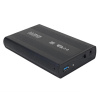 Внешний корпус - бокс SATA - USB3.0 для жесткого диска SSD/HDD 3.5”, алюминий, черный