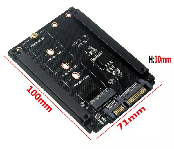 Адаптер - переходник SATA3.0 - M.2 для ПК, черный
