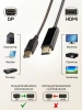 Кабель DisplayPort - HDMI, UltraHD 4K, папа-папа, 1,8 метра, черный